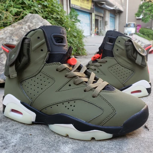 Travis Scott x AJ 6 Olive Shoes Sneakers – nk0000015 - Image 4