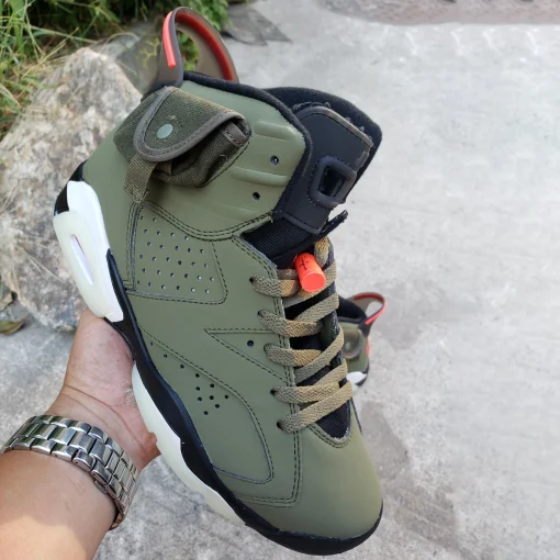 Travis Scott x AJ 6 Olive Shoes Sneakers – nk0000015 - Image 3