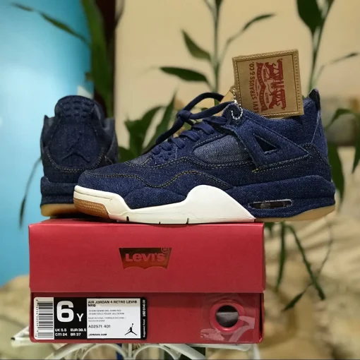Levi’s x AJ 4 Denim Shoes Sneakers – nk0000024 - Image 10