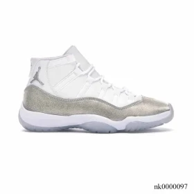 AJ 11 Retro White Metallic Silver Shoes Sneakers - nk0000097