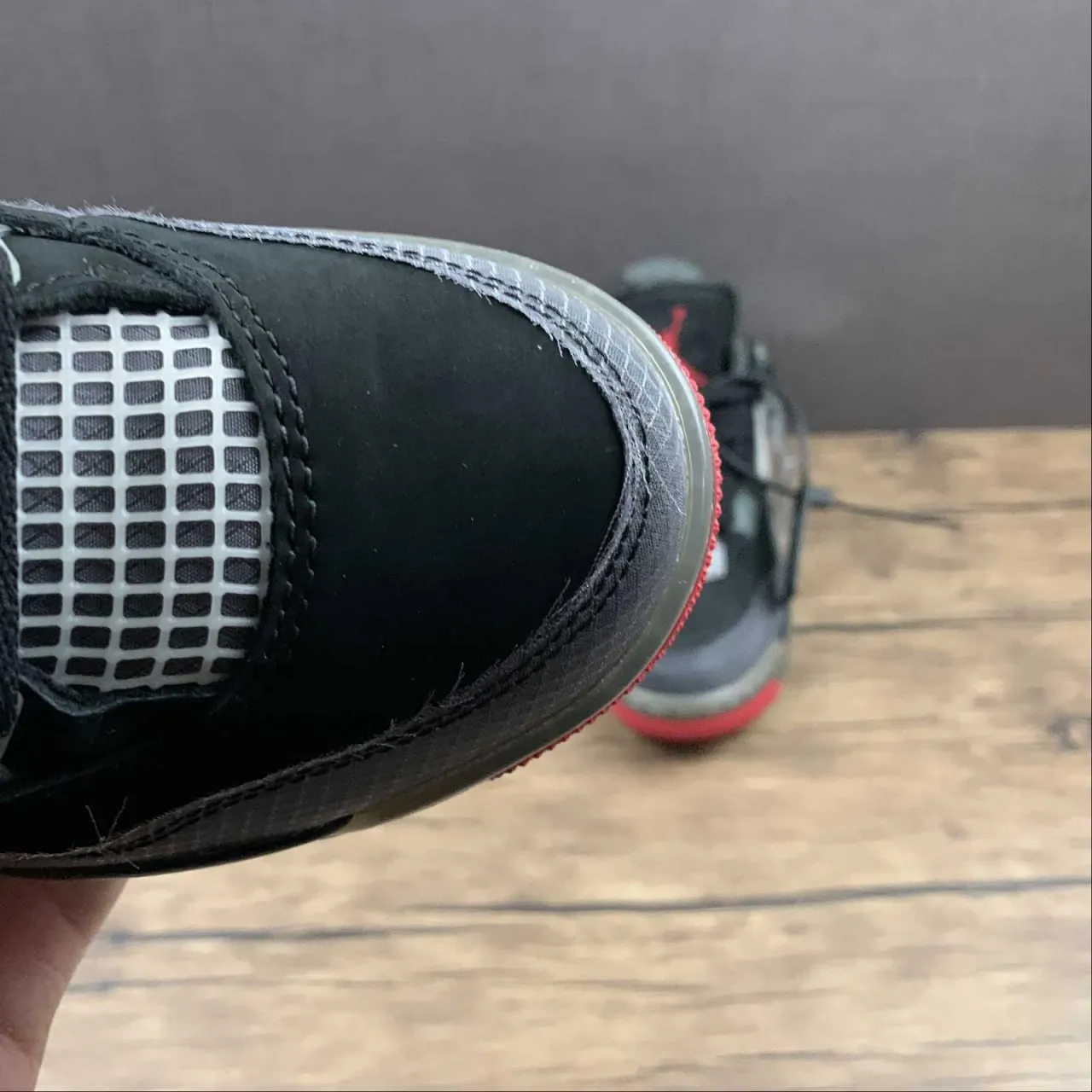 OW x AJ 4 Bred Shoes Sneakers – nk0000829 - Image 15