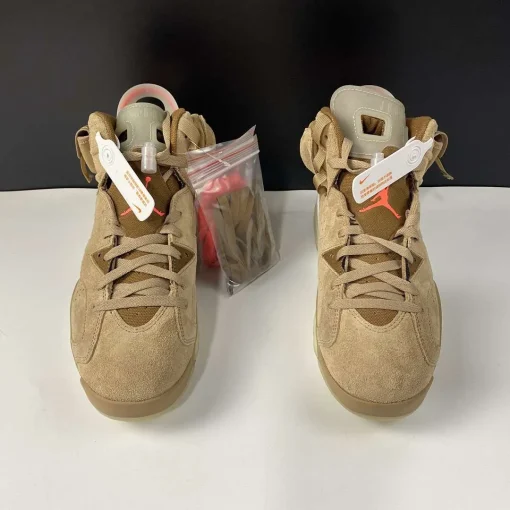 Travis Scott x AJ 6 British Khaki Shoes Sneakers – nk0001581 - Image 9