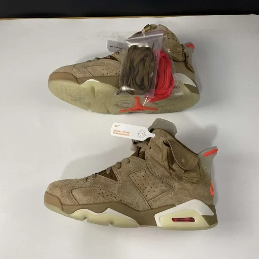 Travis Scott x AJ 6 British Khaki Shoes Sneakers – nk0001581 - Image 6