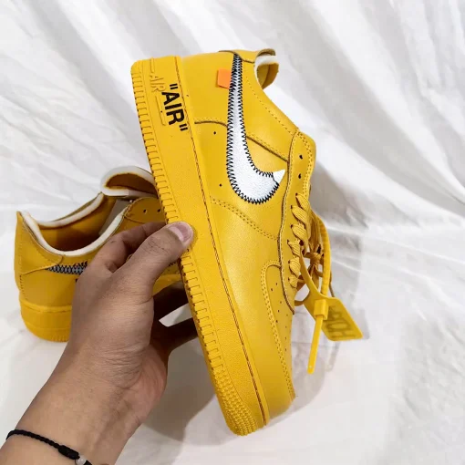 OW x AF 1 Low University Gold Lemonade Shoes Sneakers – nk0001587 - Image 6