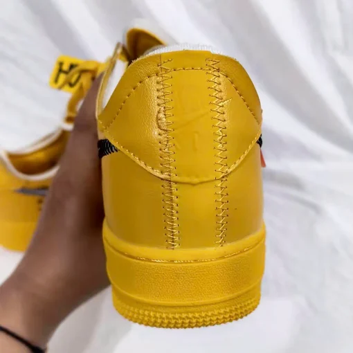 OW x AF 1 Low University Gold Lemonade Shoes Sneakers – nk0001587 - Image 9