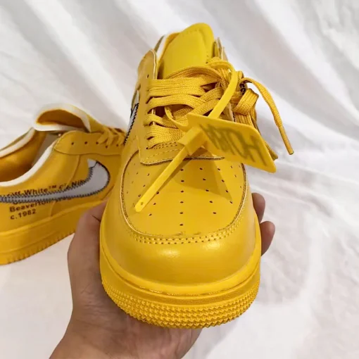 OW x AF 1 Low University Gold Lemonade Shoes Sneakers – nk0001587 - Image 8