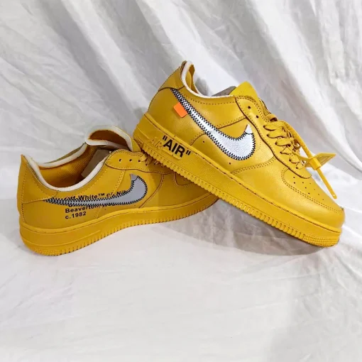 OW x AF 1 Low University Gold Lemonade Shoes Sneakers – nk0001587 - Image 11