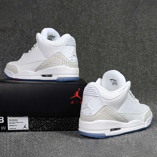 AJ 3 Pure White Shoes Sneakers - nk0001642 - Image 11