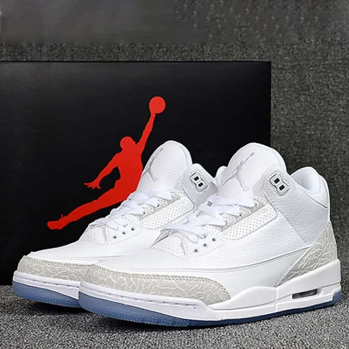 AJ 3 Pure White Shoes Sneakers - nk0001642 - Image 6