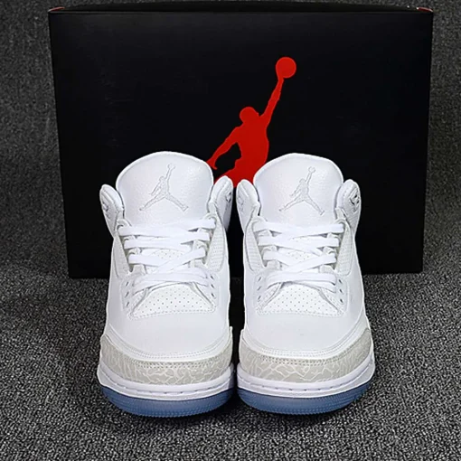 AJ 3 Pure White Shoes Sneakers - nk0001642 - Image 7