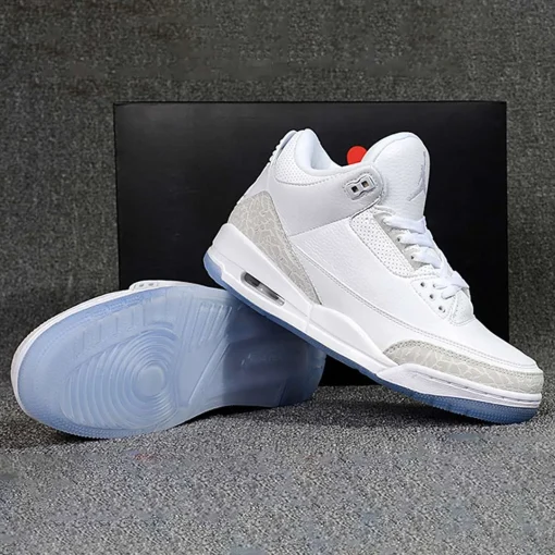 AJ 3 Pure White Shoes Sneakers - nk0001642 - Image 12