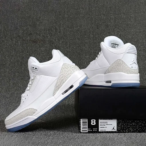 AJ 3 Pure White Shoes Sneakers - nk0001642 - Image 9