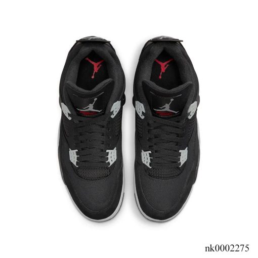 AJ 4 Retro Black Canvas Shoes Sneakers - nk0002275 - Image 5