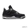 AJ 4 Retro Black Canvas Shoes Sneakers - nk0002275