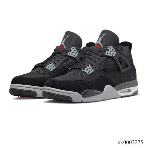 AJ 4 Retro Black Canvas Shoes Sneakers - nk0002275 - Image 4