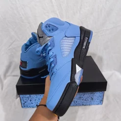 AJ 5 UNC University Blue Shoes Sneakers - nk0002350 - Image 9
