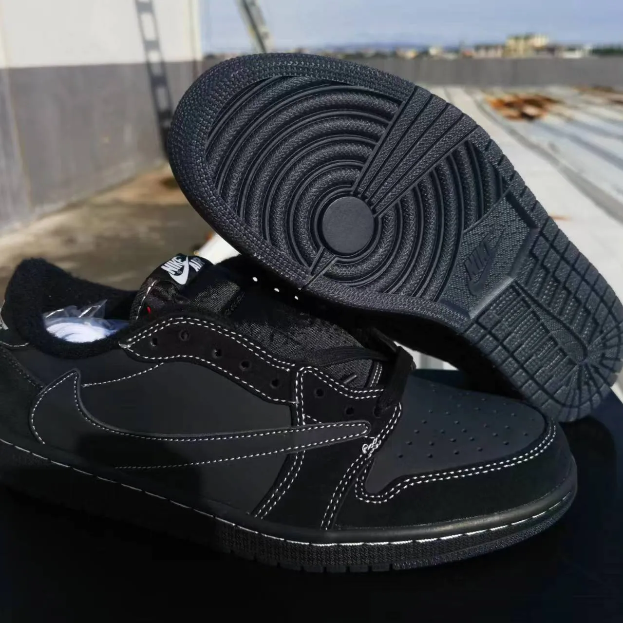 Travis Scott x AJ 1 Low Black Phantom Shoes Sneakers - nk0002354 - Image 8