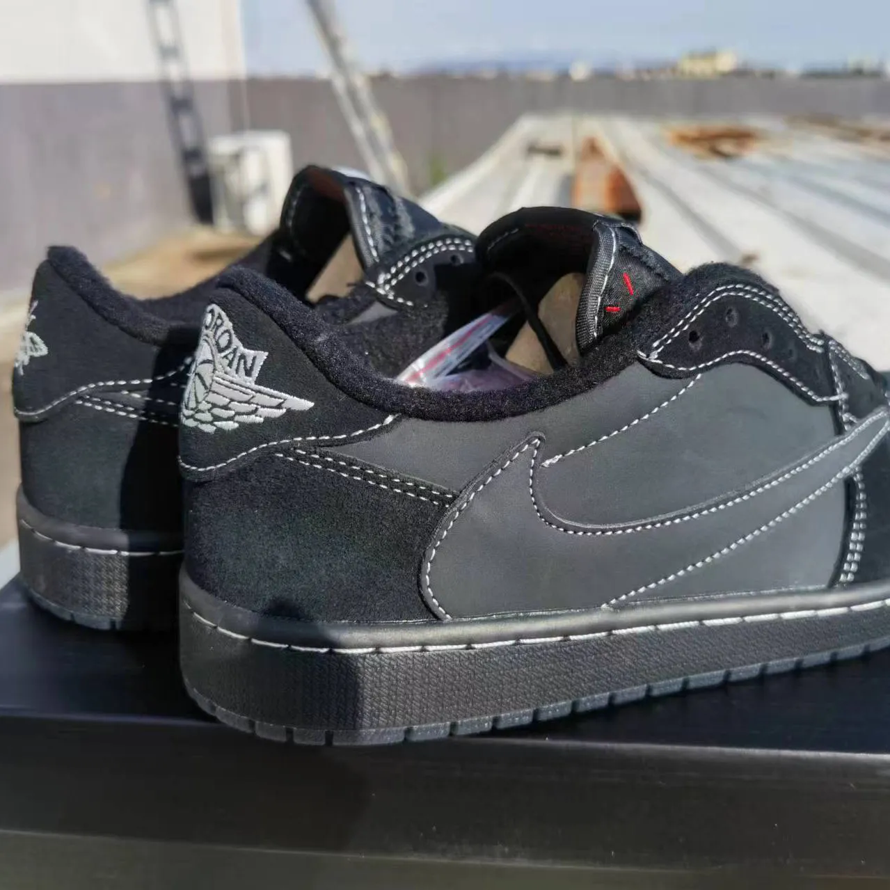 Travis Scott x AJ 1 Low Black Phantom Shoes Sneakers - nk0002354 - Image 9
