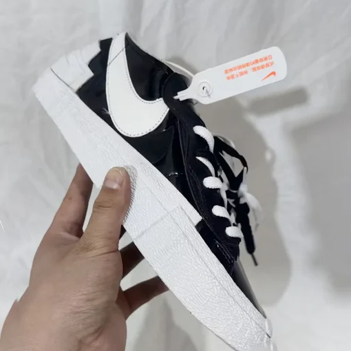 Sacai x Blazer Low Black Patent Shoes Sneakers – nk0002508 - Image 5