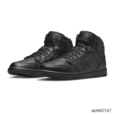 AJ 1 Mid Triple Black Shoes Sneakers – nk0002547
