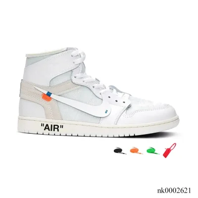 OW x AJ 1 High White Shoes Sneakers – nk0002621
