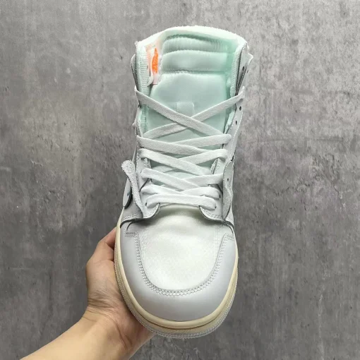 OW x AJ 1 High White Shoes Sneakers – nk0002621 - Image 9