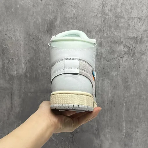 OW x AJ 1 High White Shoes Sneakers – nk0002621 - Image 12