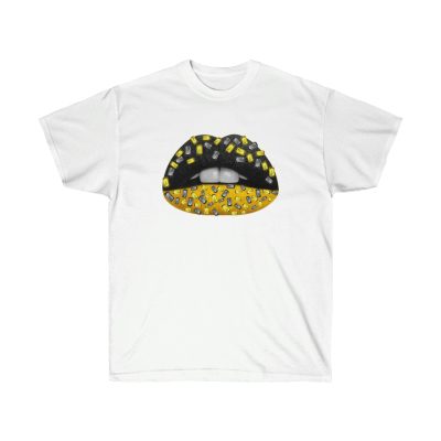University Gold 12 - Lips Jewel Men T-Shirt - White, L