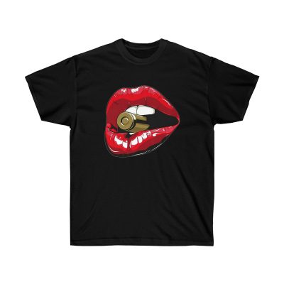 Gun Lips Men T-Shirt - Black, L
