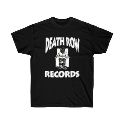 White Death Row Men T-Shirt - Black, L
