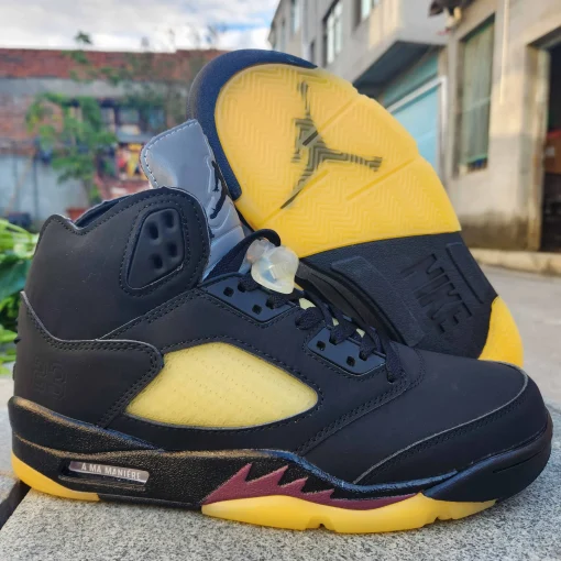 A Ma Maniére x AJ 5 Black/Burgundy Crush - nk0003196 - Image 6