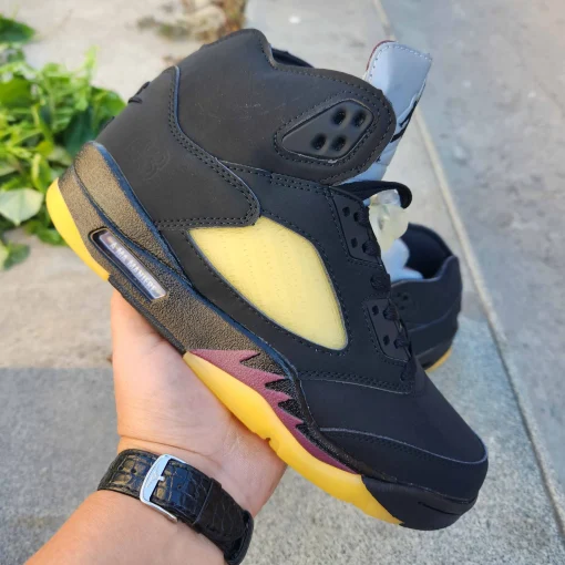 A Ma Maniére x AJ 5 Black/Burgundy Crush - nk0003196 - Image 7