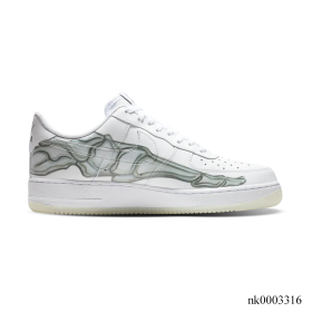 AF 1 Low White Skeleton Halloween Shoes Sneakers – nk0003316