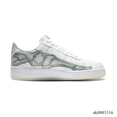 AF 1 Low White Skeleton Halloween Shoes Sneakers – nk0003316