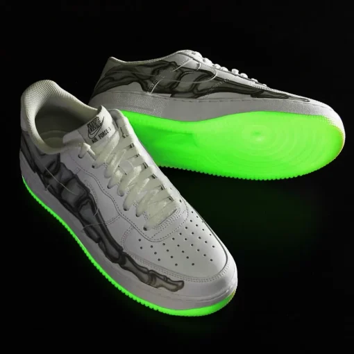 AF 1 Low White Skeleton Halloween Shoes Sneakers – nk0003316 - Image 2