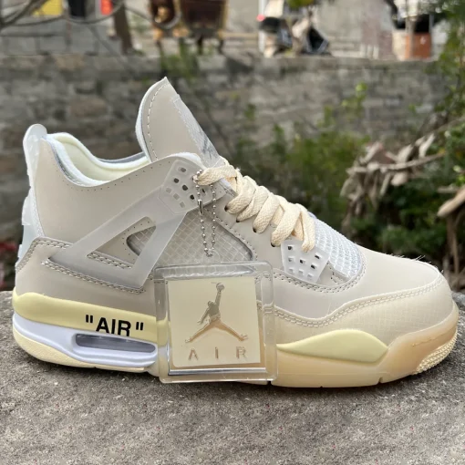 Off-White x AJ 4 Sail Shoes Sneakers - nk0001339 - Image 3
