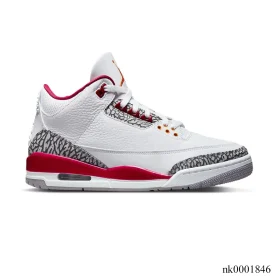 AJ 3 Retro Cardinal Red Shoes Sneakers - nk0001846