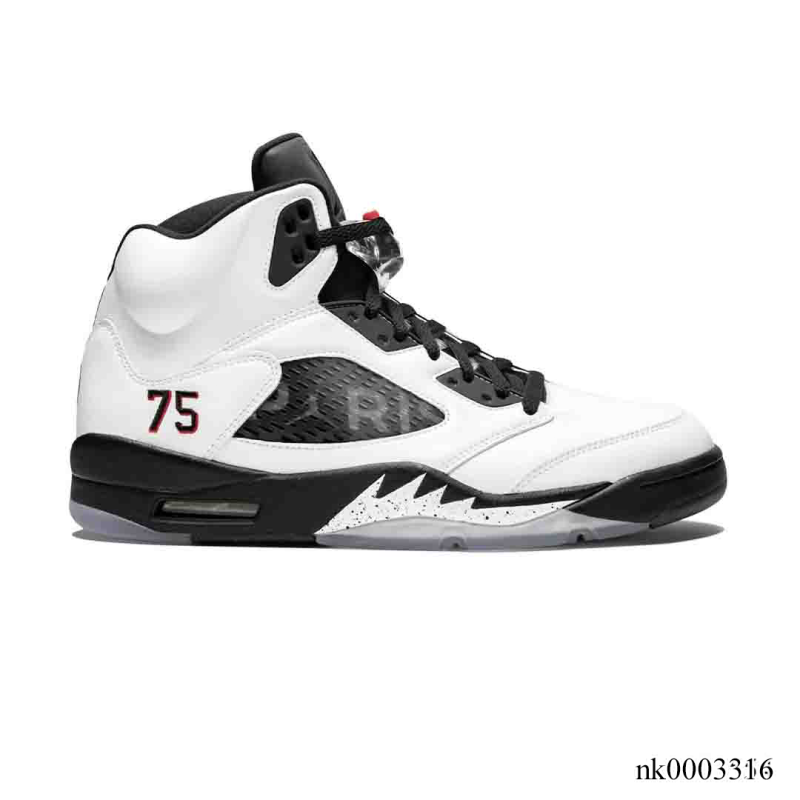 AJ 5 Retro Paris SaintGermain White Shoes Sneakers nk0003554 Dopekicksworld
