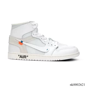 OW x AJ 1 High White Shoes Sneakers – nk0002621