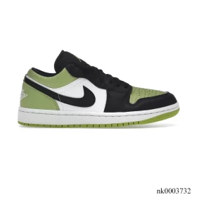 AJ 1 Low Snakeskin Vivid Green Shoes Sneakers - nk0003732