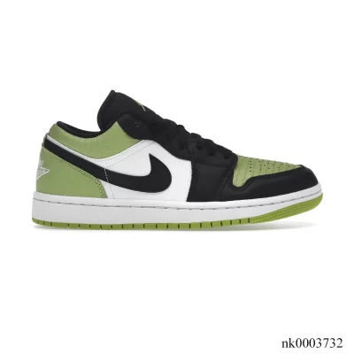 AJ 1 Low Snakeskin Vivid Green Shoes Sneakers - nk0003732