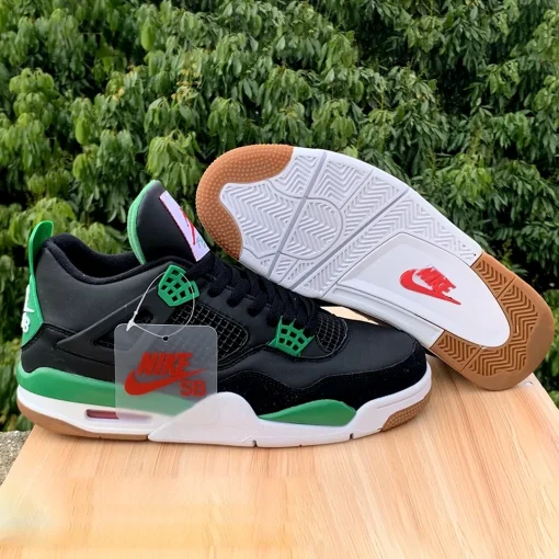 SB x AJ 4 Black Green Shoes Sneakers - nk0003868 - Image 12