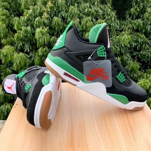 SB x AJ 4 Black Green Shoes Sneakers - nk0003868 - Image 13