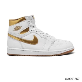 AJ 1 High OG Metallic Gold Shoes Sneakers - nk0003869