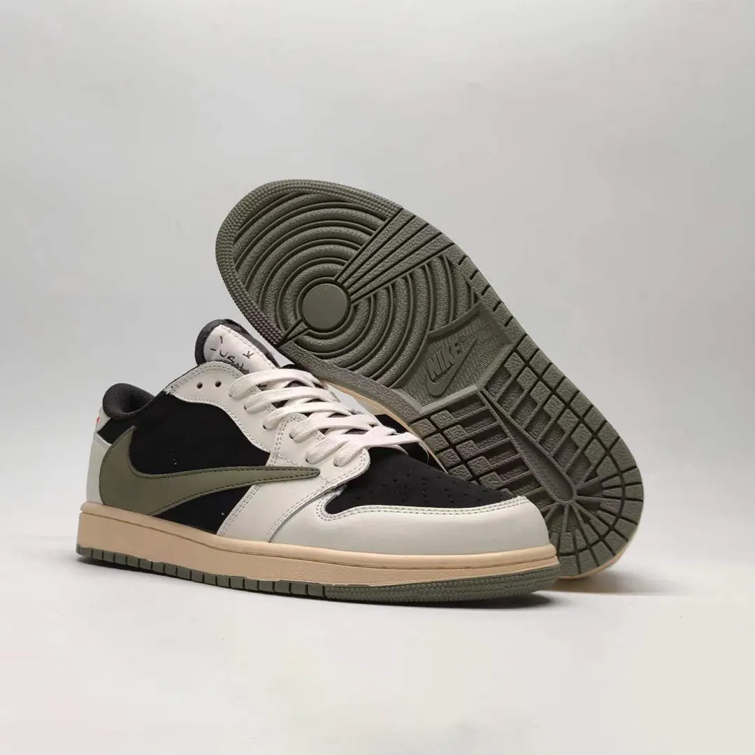 Travis Scott x AJ 1 Low OG Olive Shoes Sneakers – nk0002431