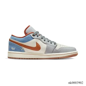 AJ 1 Low Phantom Denim Shoes Sneakers - nk0003902