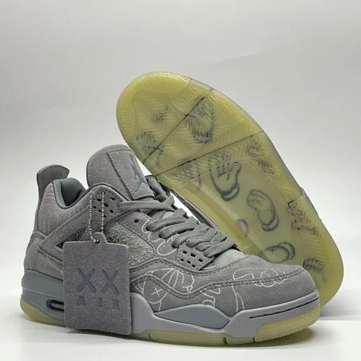 KAWS x AJ 4 Cool Grey Shoes Sneakers – nk0003104 - Image 3