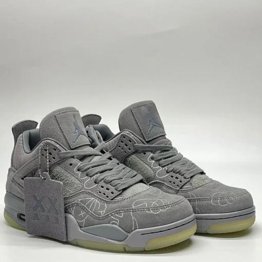 KAWS x AJ 4 Cool Grey Shoes Sneakers – nk0003104 - Image 9