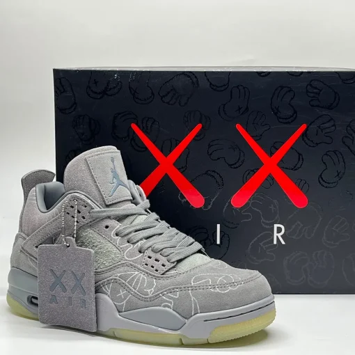KAWS x AJ 4 Cool Grey Shoes Sneakers – nk0003104 - Image 8