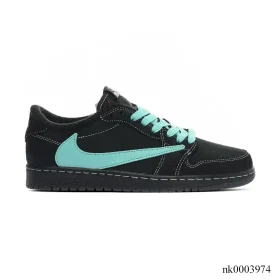 Travis Scott x AJ 1 Low Cyan Black Shoes Sneakers – nk0003974
